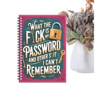 Password Keeper Book, What The F*ck Is My Password Book, Portable Spiral Paper Login Passwords Notebook, For Email Address Tracker Contacts, Journals Funny Gag Present For Seniors Friends Students