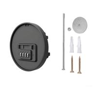 Password Key Box 2 Pack 11.5x10x4.3cm Customisable Lock Secure Storage | Plastic Construction 4-digit PIN Lock For Keyless Security Compact Round Design Suits Home Office Garage Drawers Desks