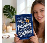 Password Lock Journal & Internet Account Organizer, Creative Spiral Notebook with Secure Cover, Alphabetical Tabs A-Z Logbook for Website Email Username Password Tracking