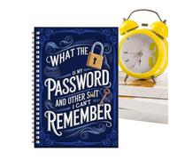 Password Log Book, Spiral Bound Account Organizer, Portable Size for Easy Carrying, Indexed Section Design, Office and Study Supplies, Login Record Use for College Meetings and Daily Tasks