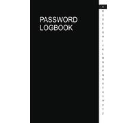 Password Logbook: A logbook with Alphabetical Index Tabs A-Z, small pocket size 5x8 inches : for your log in data, website, applications ( simple black cover )