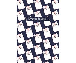 Password Logbook: Cute Cat Themed Internet Address & Password Log Book With Alphabetical Tabs