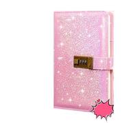 Password Notebook A5 Password Lock Journal Notebook Creative Plain Ruled Notepad for Students, Stationery Diary with Secure Combination(Color 1)