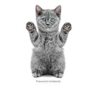 Password notebook: Medium-size internet address and password logbook / journal / diary -- Playful kitten cover (Cat lover's notebooks)