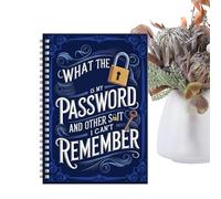 Password Notebook - Spiral Journal Planner, Password Journal Feature for Secure Record Keeping, Home Workplace Management, College School Meeting Note Tracking, Personal Information Protection
