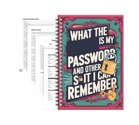 Password Notebook - Spiral Journal Planner, Secure Record Book for Daily Entries, Password Keeper with Easy Organization, Office Stationery, Compact Register for Seniors and College
