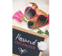 Password Organizer: Jack Russell Dog with Heart-Shaped Sunglasses