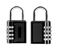 Password Padlock 4 Digit Password Lock, Suitable for Gymnasium, Gymnasium, School, Employee Locker, Outdoor, Fence, Buckle and Storage (2 Pack)