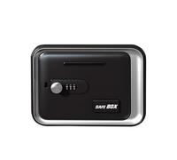 Password-Protected Savings Bank with 4-Digit Code Lock, Educational Piggy Bank for Kids, 9.4 x 6.1 x 7.1 Inches, Black for Children
