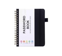 Password Recording Coil Book,Password Book with Alphabetical Tabs 56 Pages, Small Pocket Internet Password Notebook Hardcover Password Organizer with Pen Loop,100 GSM,14.5x12cm
