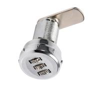 Password Security Coded Lock Strong Stainless Steel Convenient 3 Digit Combination Cam Cabinet Lock for Cabinets Drawers Mail Box School Lockers, Silver (17~23mm Thick Wood Wardrobe)