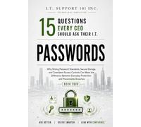 Passwords: Why Strong Password Standards, Secure Storage, and Consistent Access Controls Can Mean the Difference Between Everyday Protection and ... Questions Every CEO Should Ask Their I.T.)