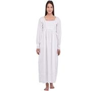 Past Times Classic White Cotton Nightdress
