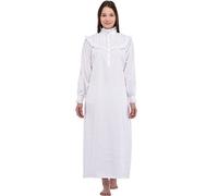 Past Times Victorian White Pure Cotton Plus Size Nightgown