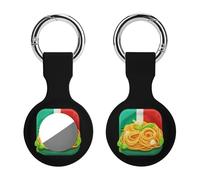 Pasta And Spaghetti Italy Flag Silicone Protective Case Compatible with Airtag Funny GPS Tracker Accessories for Luggage Pet Collar