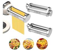 Pasta Attachment for Kenwood KVC/KVL Food Processor, 3 in 1 Pasta Pasta Attachment, Stainless Steel Pasta Attachment for Kenwood, with Pasta Roller, Spaghetti Table