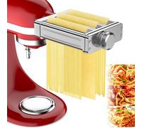 Pasta Attachment for KitchenAid Stand Mixer,3 in 1 Pasta Maker,All Stainless Steel,Included Pasta Roller, Spaghetti and Fettuccine Cutter Accessories, with 8 Thickness Settings by Fedowal