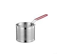 Pasta basket for boiling and steaming vegetables, stainless steel mesh design for easy draining over the pot without the need for a separate sink (02)