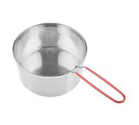 Pasta basket for boiling and steaming vegetables, stainless steel mesh design for easy draining over the pot without the need for a separate sink (05)