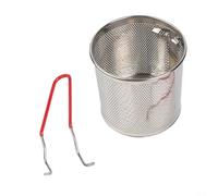 Pasta basket for boiling and steaming vegetables, stainless steel mesh design for easy draining over the pot without the need for a separate sink (01)