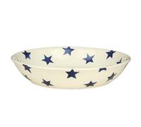 Pasta Bowl: 24Cm Emma Bridgewater Blue Star Medium Pasta Bowl, Ceramic