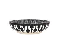 Pasta Bowl Fine China Black Tie-Dye Decorative Bowl 22Cm Deep Plate Dinnerware