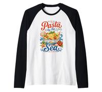 Pasta by the Sea Italian Summer Raglan Baseball Tee