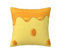 Pasta Cheese Food Pattern, Throw Pillow Cover for Home Sofa Living Room Polyester Decorative Pillowcase Soft Cushion Covers 45x45cm