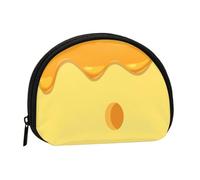 Pasta Cheese Food Pattern, Women's Storage Bag Shell Makeup Bag Small Coin Purse Shell Change Pouch