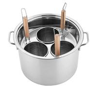 Pasta Cooker Insert Set Stainless Steel Pot Strainer with Basket Multifunctional Colander Noodle Boiler for Home Kitchen Restaurant 3Holes (3holes)