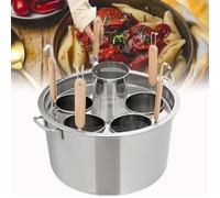 Pasta Cooker Insert Set Stainless Steel Pot Strainer with Basket Multifunctional Colander Noodle Boiler for Home Kitchen Restaurant 3Holes (5holes)
