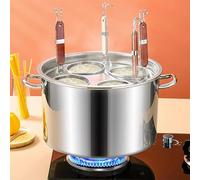 Pasta Cooker Set with Insert Strainer Basket and Lid,Steamer Multipots,Stainless Steel Heavy Duty Cooking Pot,Stew Pot Simmering for Home Dining Room Kitchen