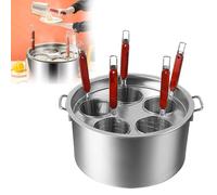 Pasta Cooker with Strainer Basket - Stainless Steel Cooking Pot for Efficient Cooking and Draining in Home and Restaurant Kitchens