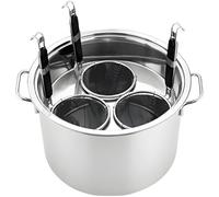 Pasta Cooker with Strainer Baskets, Stainless Steel Kitchen Tool for Cooking Noodles, Dumplings, and Soup - Essential Cooking Utensil