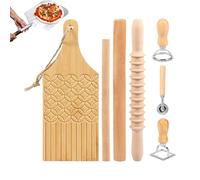 Pasta Cutter - 7 Pieces Manual Stamps Food Grade Wood | Pasta Making Tools for Dough, Pasta, Dumplings, Pastry, Kitchen, Home, Restaurant, Commerce, Food Prep, Food
