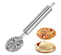 Pasta Cutter Wheel, Ravioli Cutter Wheel with Roller Pizza Cutter, Ravioli Stamp Maker Stainless Steel Pizza Slicer, Noodle Making Cutter for Kitchen Pizza Pastry Tools Fluted Edge Molds