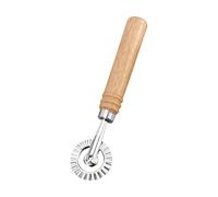Pasta Cutter Wheel,Wood Zinc Alloy Ravioli Cutters Pastry Making Tools,Wavy Spiral Crimper Circle Non-Stick Knife Roller Cutting for Kitchen Maker Dough Pie Pizza Cookie Cracker Rolling Lattice Tool
