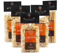 PASTA D'ARAGONA GRAGNANO IGP - POMPEI PACK, Mixed Formats 5 x 500 GR. Italian Excellence, Durum Wheat Semolina Pasta Bronze-Drawn (Rigatoni, Mezze Maniche, Tubettoni, Pennoni, Linguine)