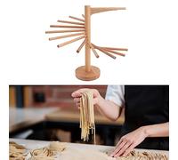 Pasta Drying Rack Collapsible Pasta Drying Rack Noodle Hanger Stand 18 Bars Wooden Spaghetti Stand Dryer Pasta Noodle Making Rack for Home Kitchen