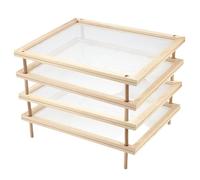 Pasta Drying Rack - Spaghetti Dryer Rack, Noodle Dryer | Wooden Stackable Food Storage with Net, Dehydration Tool, Open Fruit Storage Save Space for Kitchen Vegetable