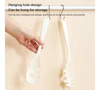 Pasta Fork Spoon - Teeth-Enhanced Noodle Fork, Kitchen Spaghetti Server, Heat Resistant Dumplings Tool | Long Handle Utensil, Home Cafe Restaurant Cooking Ladle Drainer Scoop Gear Accessory Set