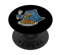 Pasta Loving Bluebird Cartoon PopSockets Adhesive PopGrip