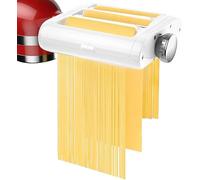 Pasta Maker Attachment 3 in 1 Set for KitchenAid Stand Mixers, Pasta Attachments Includes Pasta Roller, Spaghetti Fettuccine Cutter, Pasta Machine Attachment Accessories for KitchenAid (White)