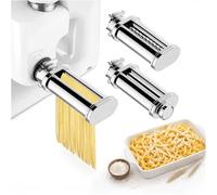Pasta Maker Attachment for Bosch MUM4 & MUM5 Stand Mixer 3pcs - Pasta Roller, Spaghetti & Fettuccine Cutter - 8 Adjustable Thicknesses - Stand Mixer Accessories for Bosch by MMOBIEL