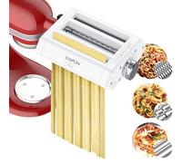 Pasta Maker Attachment for KitchenAid Stand Mixer, 3 in 1 Pasta Roller Cutter Attachment Set for KitchenAid Accessory Included Pasta Sheet Roller, Spaghetti Cutter, Fettuccine Cutter