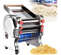 Pasta Maker Machine, Automatic Noodle Maker, 2-in-1 Heavy Duty Dough Roller with 3mm/9mm Blades for Noodles, Dumplings, and Spaghetti