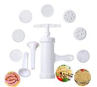 Pasta Maker Manual Noodle Maker Press Vegetables Juice with 9 Pressing Moulds for Making Spaghetti Fettuccine Noodles