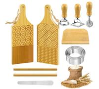 Pasta Making Accessories - 25 X 10 cm Board Rolling Pin Spaghetti Machine Set Wooden & Cavatelli Tools Multipurpose Cooking Accessories