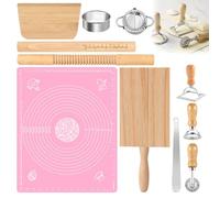 Pasta Making Kit, ADDLIVE 11 Pcs Pasta Tools, Pasta Making Accessories with Pasta Cutter, Ravioli Cutters, Meat Pie Cutter, Gnocchi Board, Pasta Cutter Wheel, Silicone Baking Mat 40 * 30cm etc