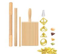 Pasta Making Kit - Wooden Fin Wooden Pasta | 8 x Kitchen Kitchen Pasta for Making Accessories, Stamp Maker Ravioli, Set of Ravioli Stamps, Kit